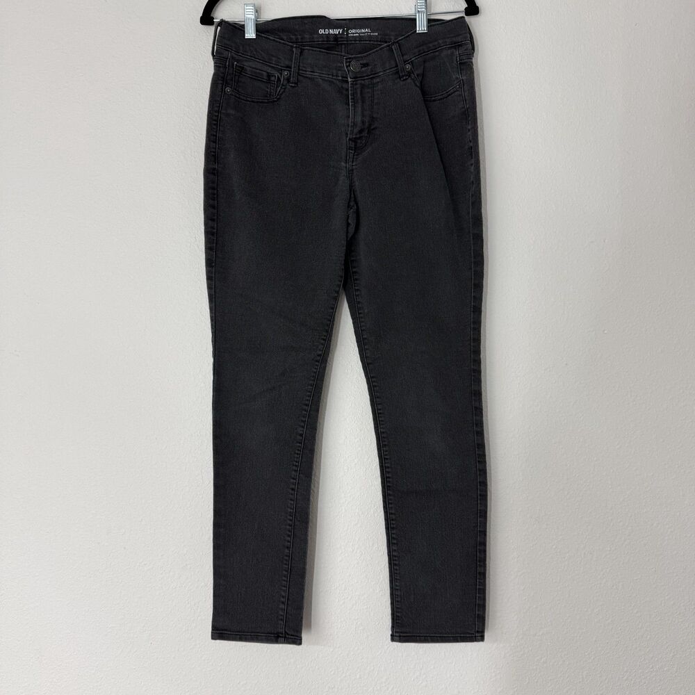 Old Navy Womens Jeans Size 6 Black Skinny Original Mid-Rise Stretch Pants
